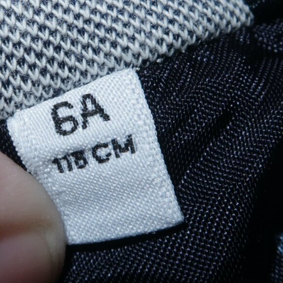 Boys Armani Junior Gray Navy Blue Elbow Patch Woven Knit Blazer Jacket size 6A - Picture 8 of 8